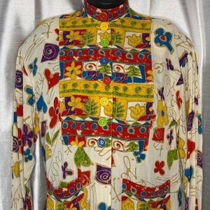 Platinum by Dorothy Schoelen VTG Je T’aime Pockets Graphic Women’s READ